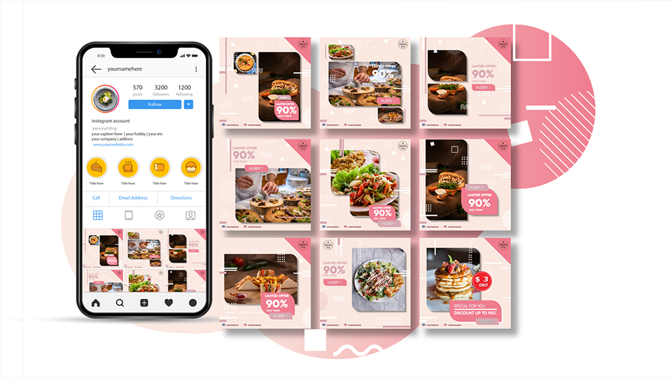 Desain Feed Instagram Untuk Produk Makanan/Restoran