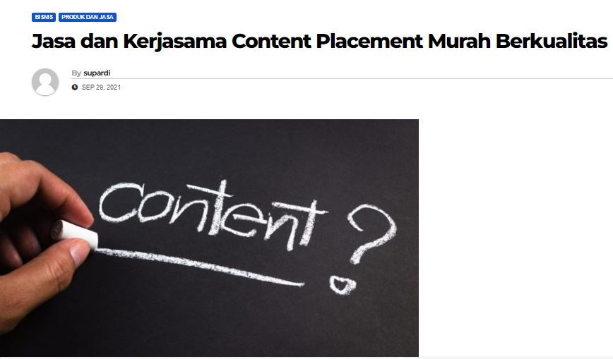 Content Placement from ardipardi