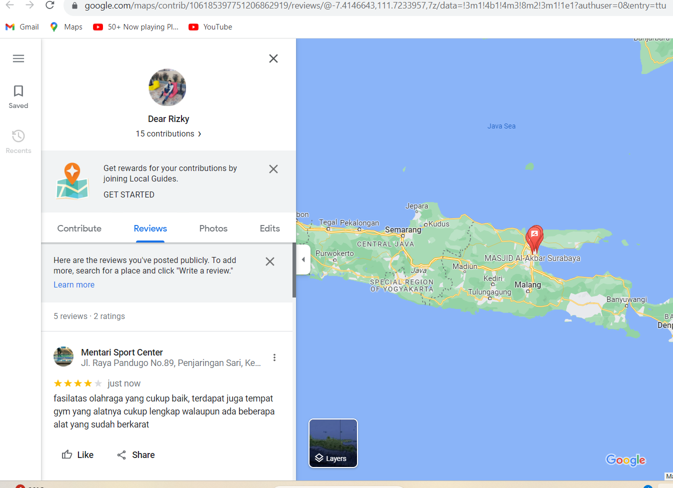 Google Maps Review from dearrizq