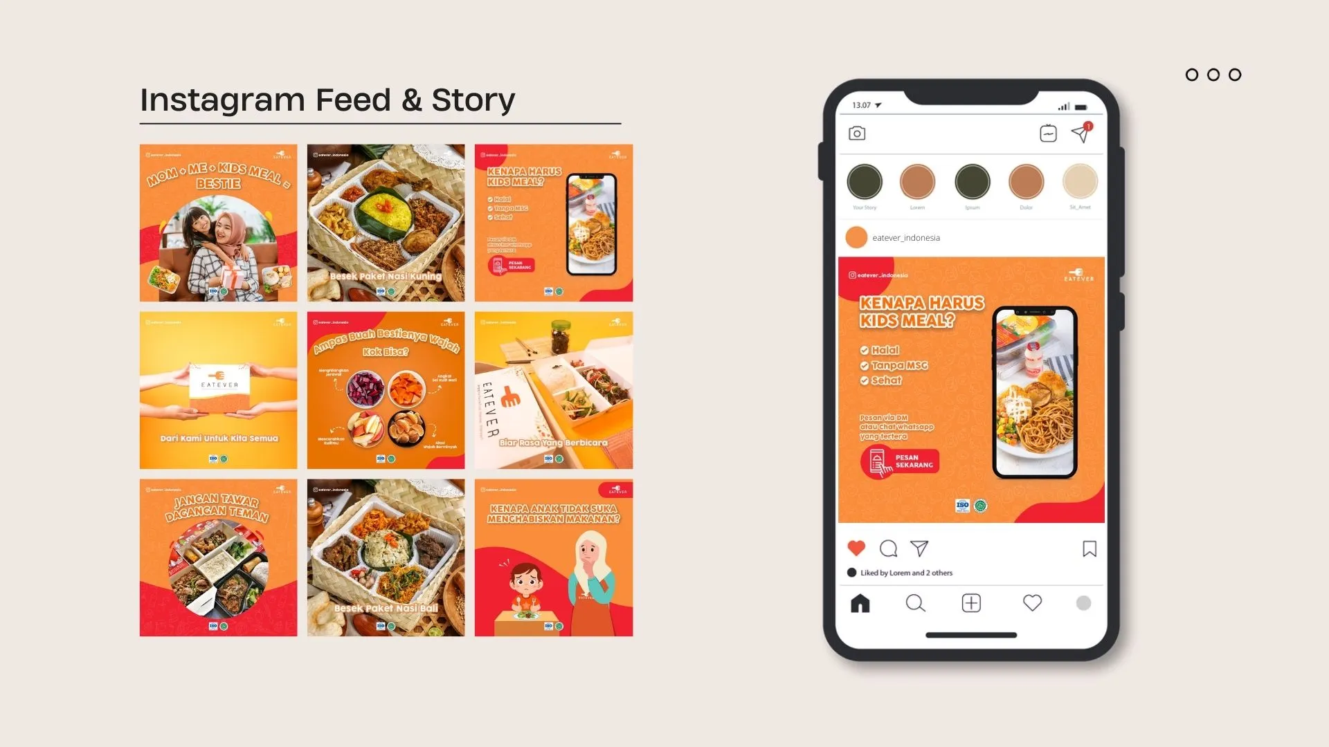 Desain Feed Instagram Untuk Brand Produk Makanan