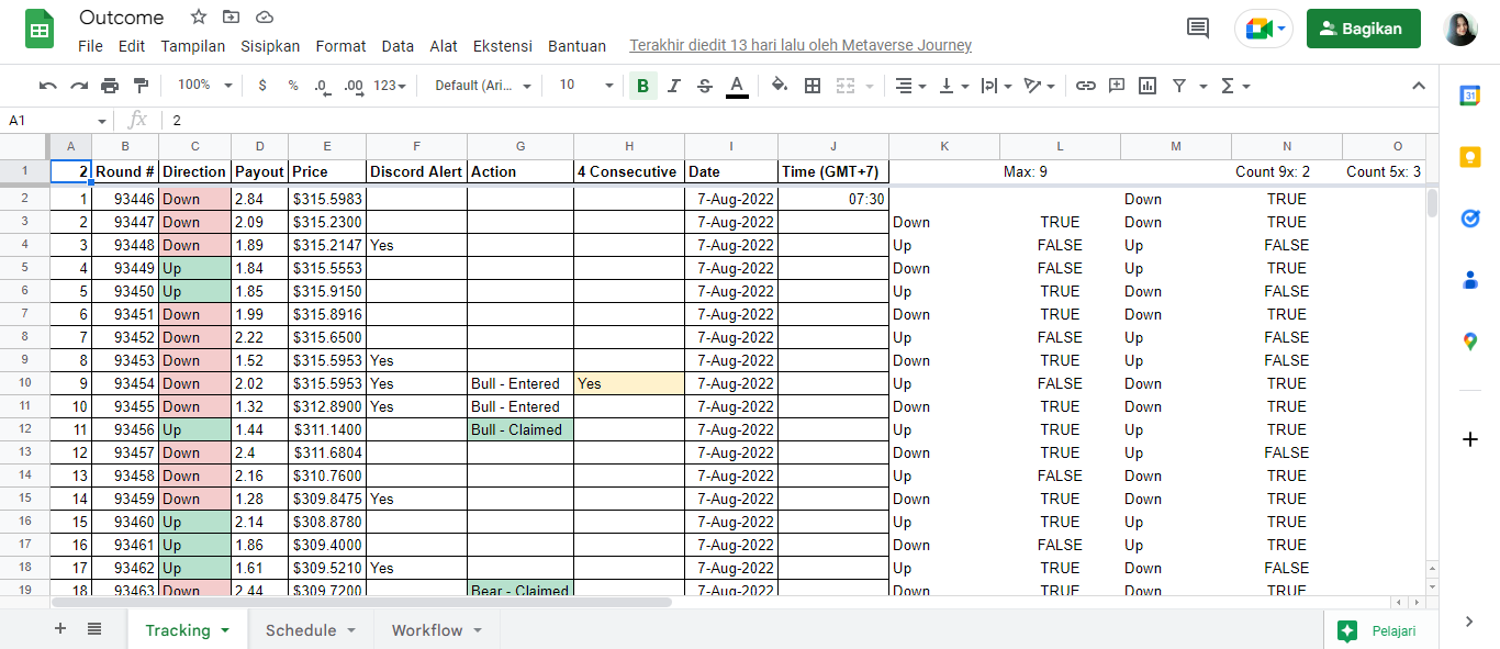 Input Data di Excel dari vio