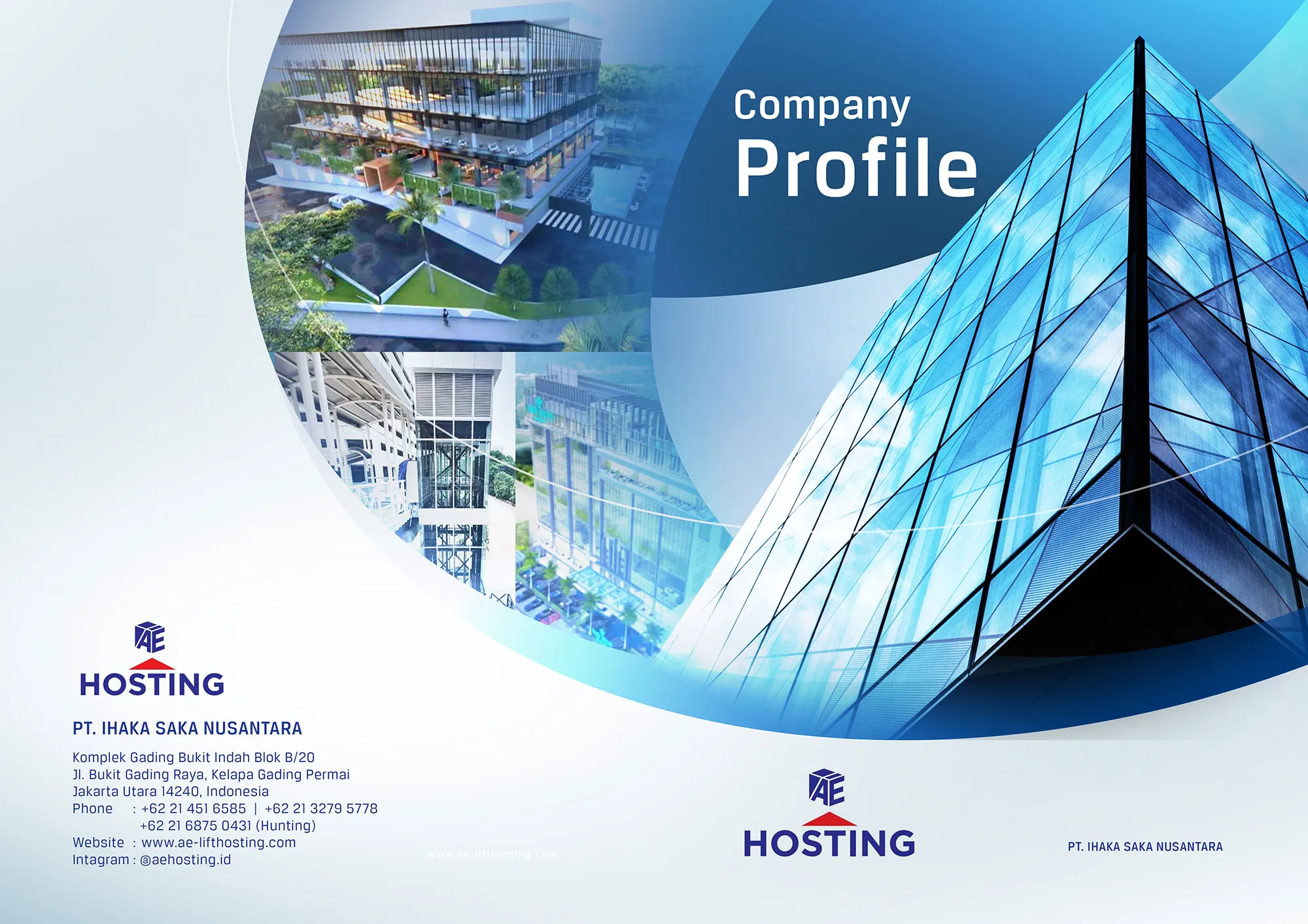 Kontes Desain Company Profile Untuk AE-Lift Hosting (PT. Ihaka Saka Nusantara)