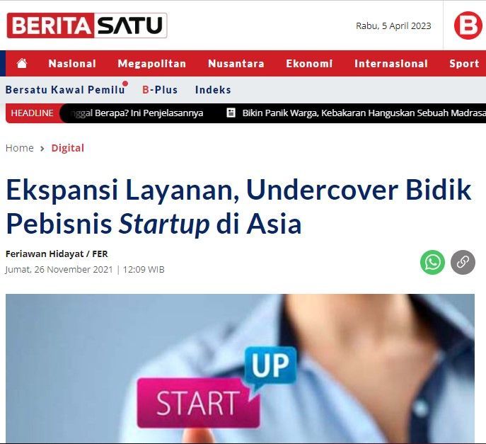 Press Release Berita Undercover di Web Beritasatu