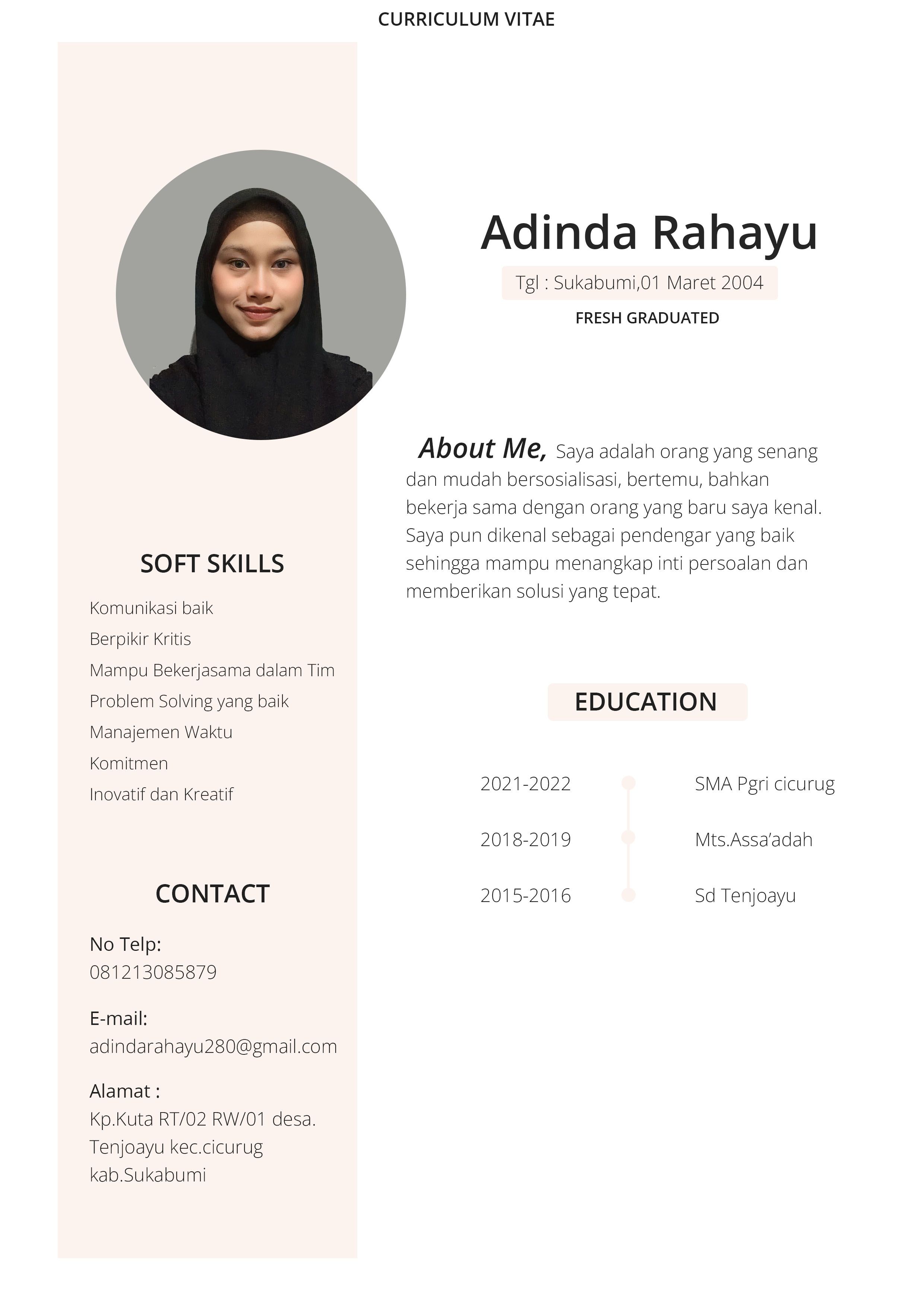 Desain Portfolio & Resume dari muhamadesa