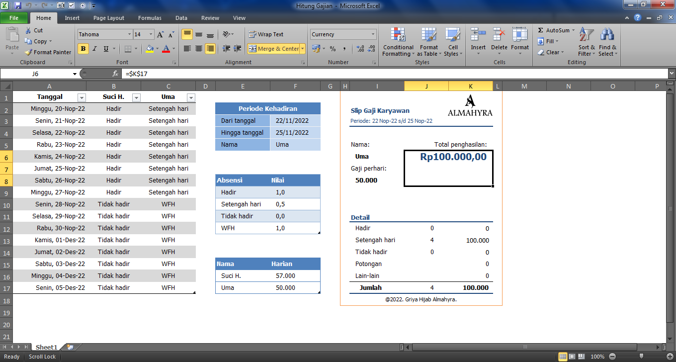 Input Data di Excel dari priyono617