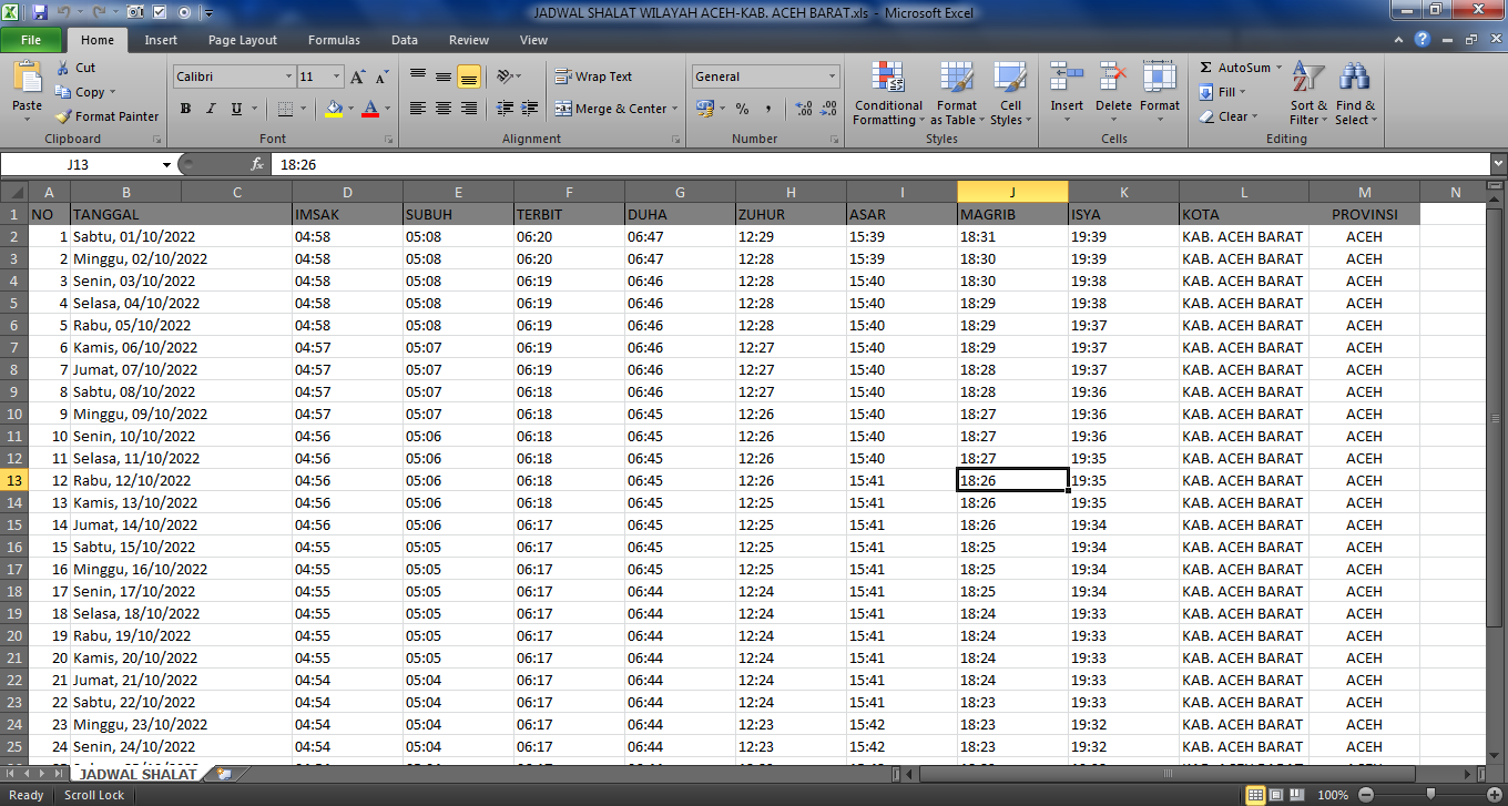 Input Data di Excel dari priyono617