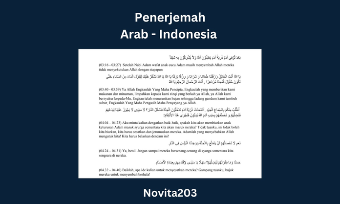 Penerjemahan Bahasa Arab - Bahasa Indonesia - 1